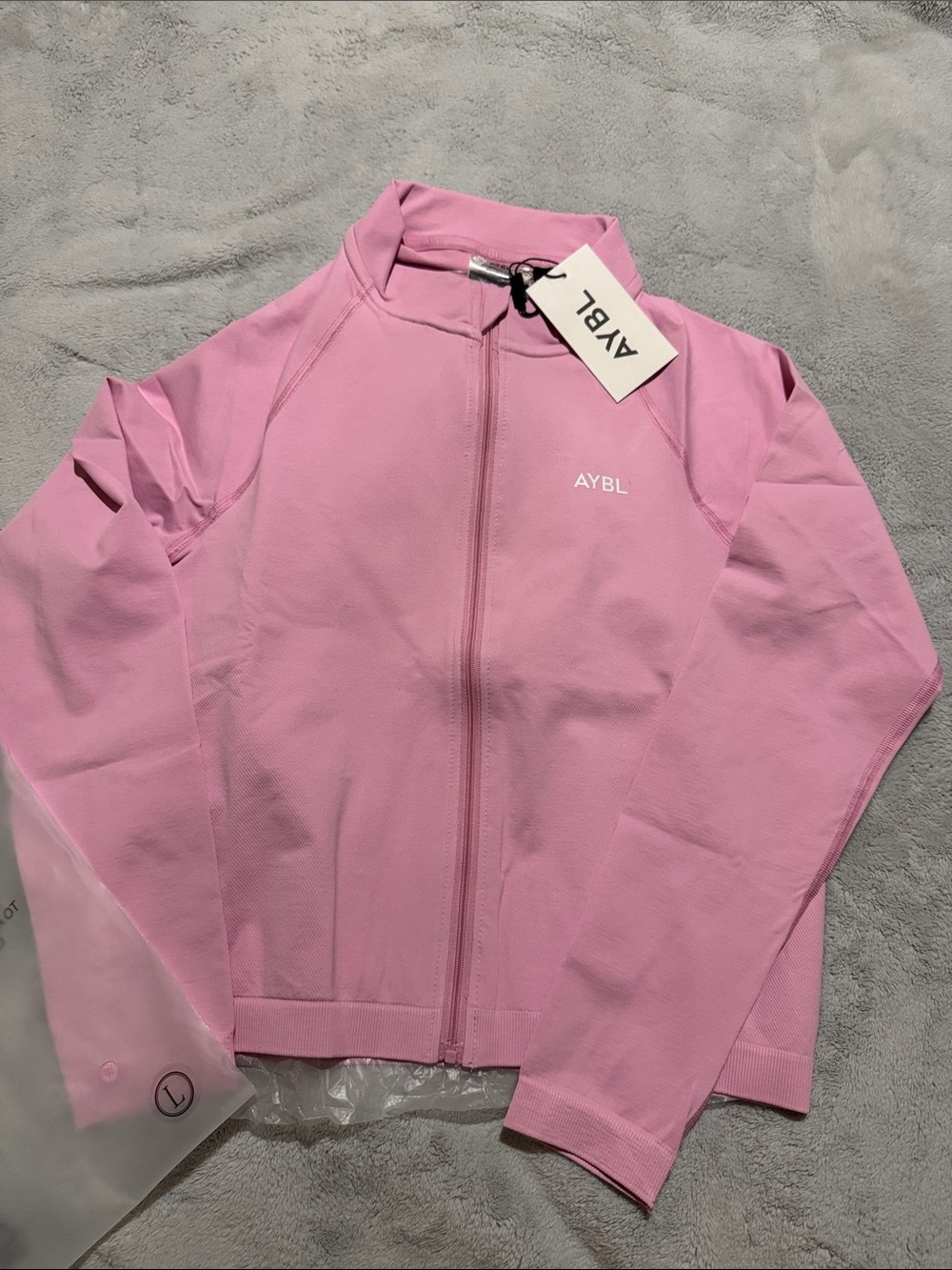 AYBL Girls Light Pink Full-Zip Active Jacket